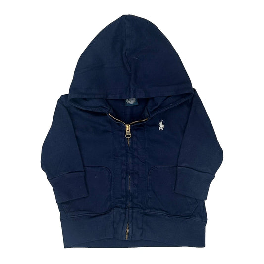 Age 12 Months Polo By Ralph Lauren Hoodie - 3XS Navy Cotton