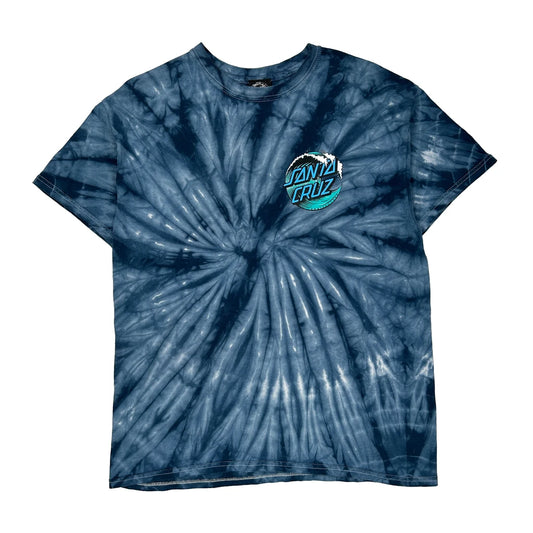 Santa Cruz Tie-Dye T-Shirt - Large Blue Cotton