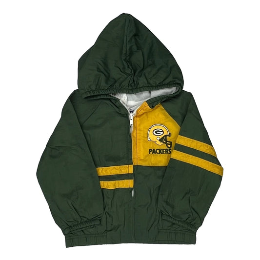 Vintage Age 2 Nfl Football Windbreaker - XS Green Nylon