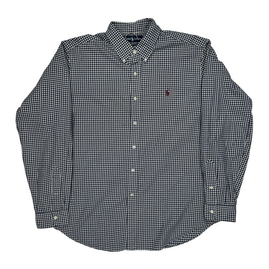 Ralph Lauren Checked Shirt - XL Blue Cotton
