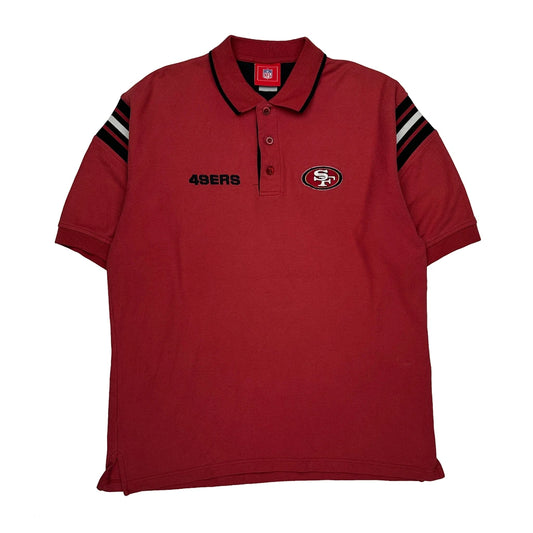 Vintage San Francisco 49Ers Nfl Polo Shirt - Large Red Cotton