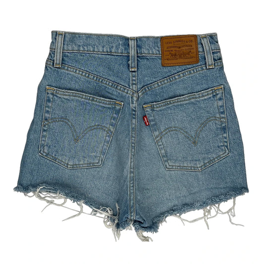Levis Denim Shorts - 24W UK 4 Light Wash Cotton