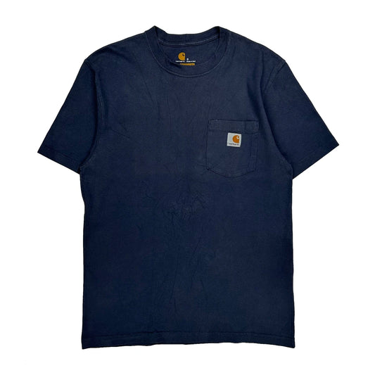 Vintage Carhartt T-Shirt - Small Navy Cotton