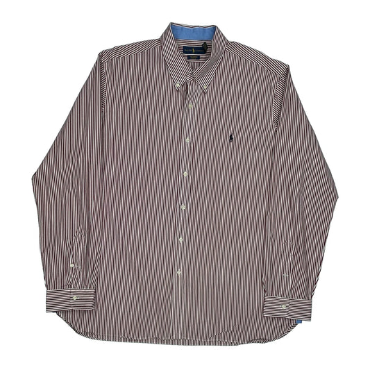 Ralph Lauren Striped Shirt - 2XL Red Cotton