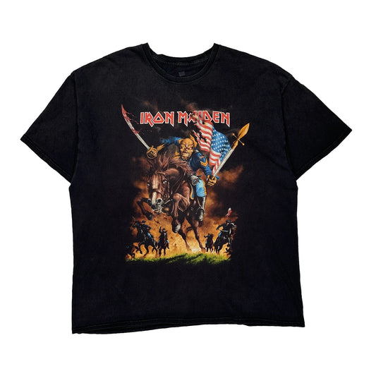 Iron Maiden Hanes Band T-Shirt - 2XL Black Cotton