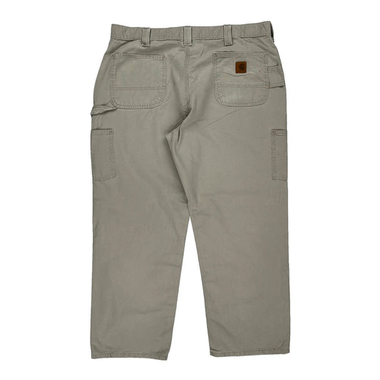 Carhartt Carpenter Trousers - 37W 29L Beige Cotton