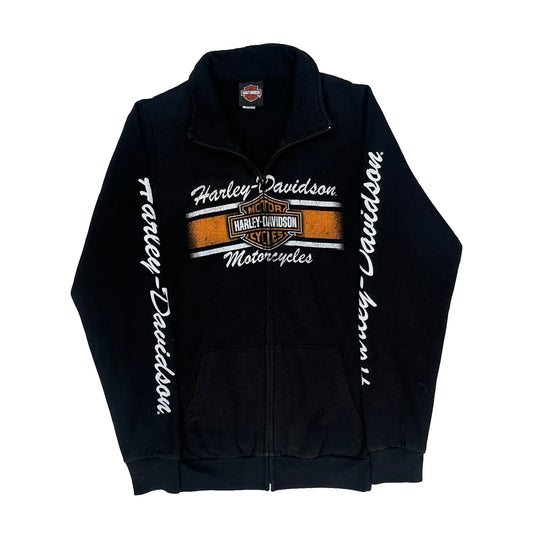 Legendary Motorcycles Harley Davidson Track Jacket - Small Black Cotton