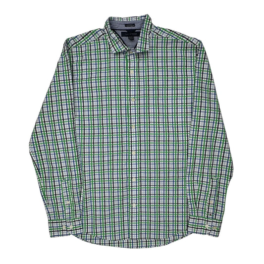 Tommy Hilfiger Checked Shirt - Large Blue Cotton