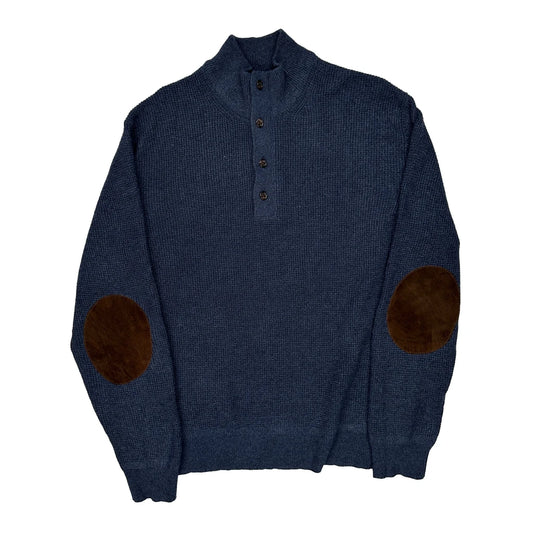 Polo By Ralph Lauren 1/4 Zip - Large Brown Wool