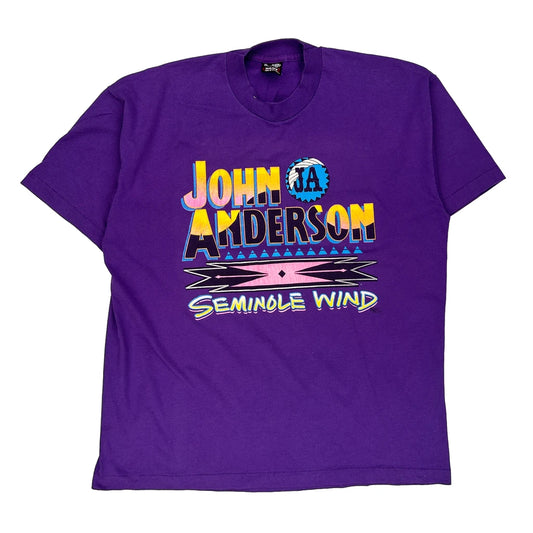 Fruit Of The Loom Single Stitch T-Shirt - XL Purple Cotton Blend