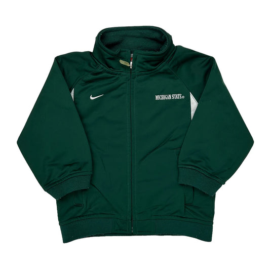 Vintage Age 18 Months Michigan State Nike Track Jacket - 2XS Green Polyester