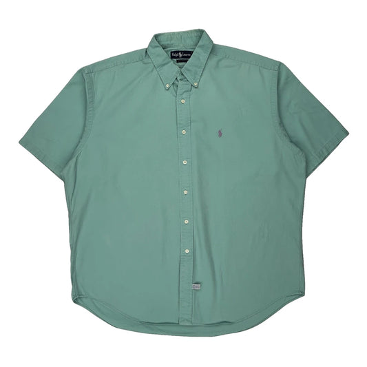 Ralph Lauren Short Sleeve Shirt - XL Green Cotton