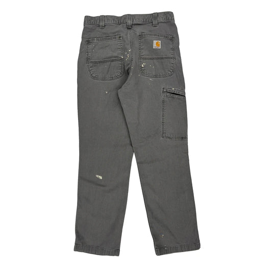 Carhartt Trousers - 29W 30L Grey Cotton Blend