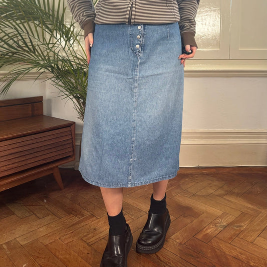 Vintage blue Fiorucci Denim Skirt - womens 28" waist