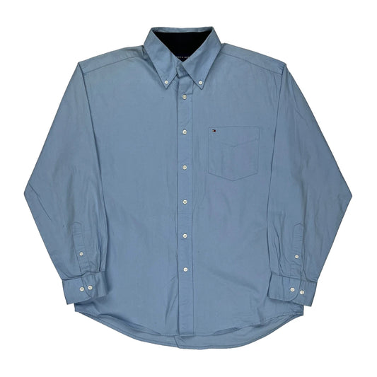 Tommy Hilfiger Shirt - Large Blue Cotton