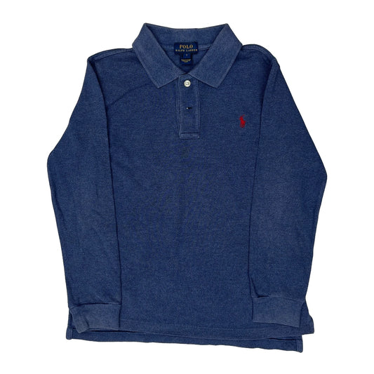 Vintage Age 7 Polo By Ralph Lauren Polo Shirt - Small Blue Cotton