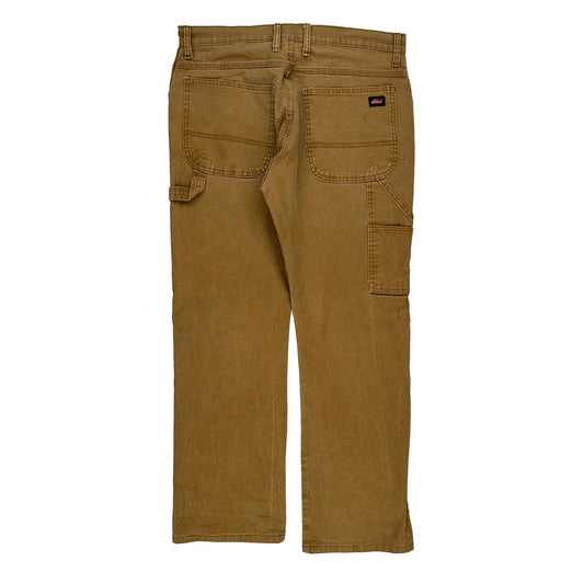 Dickies Carpenter Trousers - 34W 30L Brown Cotton