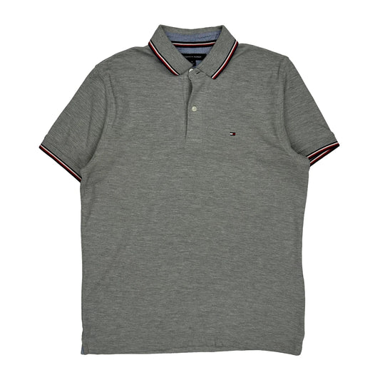 Vintage Tommy Hilfiger Polo Shirt - Medium Grey Cotton