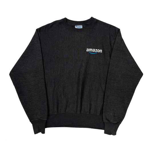 Vintage Reverse Weave Champion Sweatshirt - Medium Black Cotton