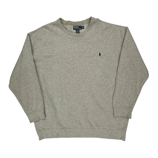 Polo By Ralph Lauren Sweatshirt - 3XL Grey Cotton Blend