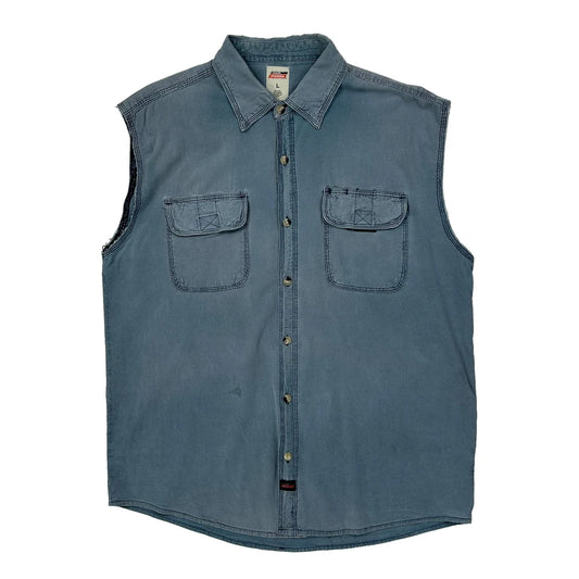 Vintage Dickies Denim Gilet - Large Blue Cotton