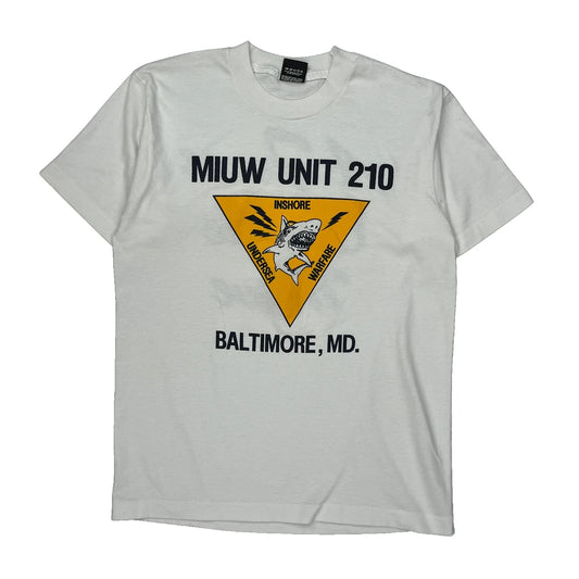 Miuw Unit 210 Screen Stars Graphic T-Shirt - Medium White Cotton Blend