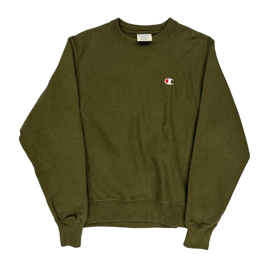 Reverse Weave Champion Sweatshirt - Small Green Cotton
