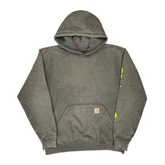 Carhartt Hoodie - Large Grey Cotton Blend