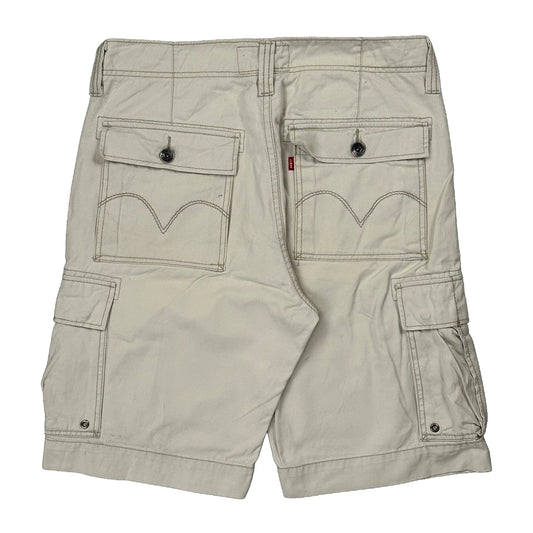 Levis Cargo Shorts - 33W 11L Beige Cotton