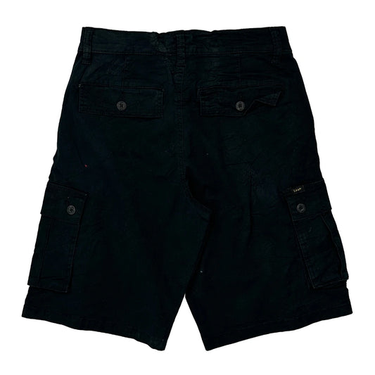 Vintage Lee Cargo Shorts - 28W 11L Black Cotton