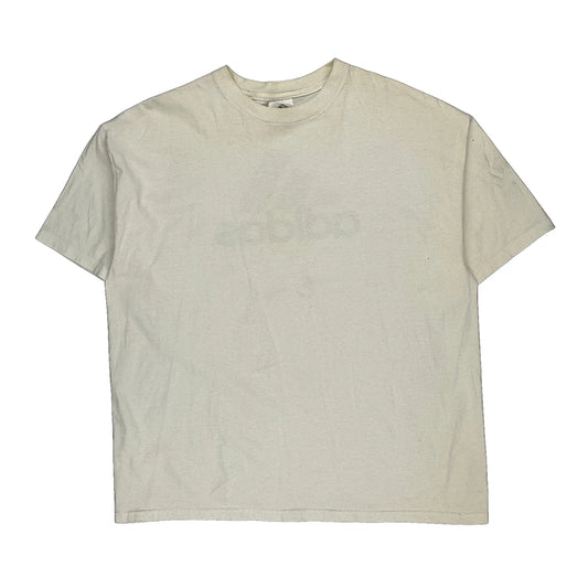 Adidas Graphic T-Shirt - XL White Cotton