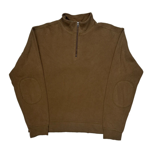Vintage Carhartt 1/4 Zip - Large Brown Cotton