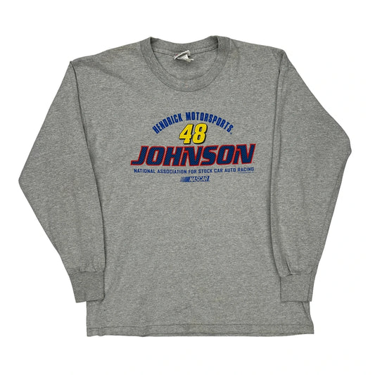 Hendrick Motorsports Chase Authentics Nascar Long Sleeve T-Shirt - Large Grey Cotton