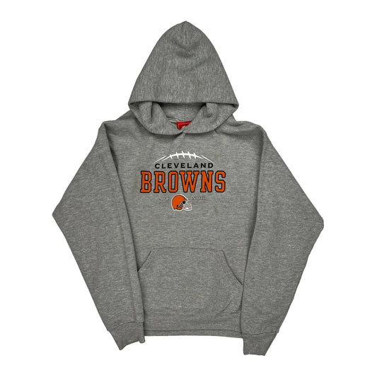 Cleveland Browns Nfl Hoodie - Large Grey Cotton