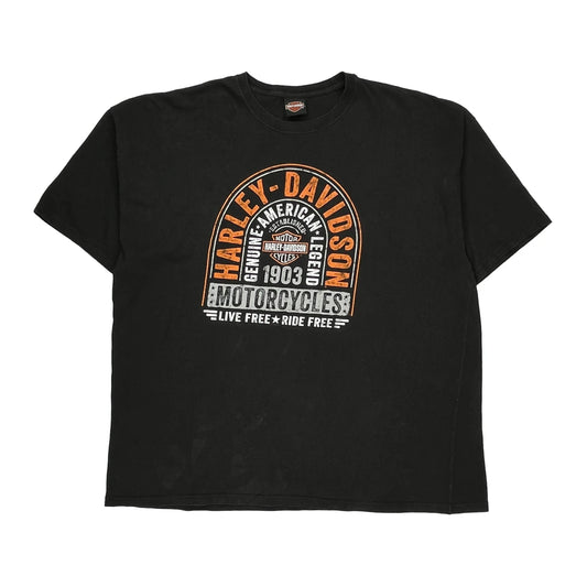 Motorcycles Harley Davidson Graphic T-Shirt - Large Black Cotton
