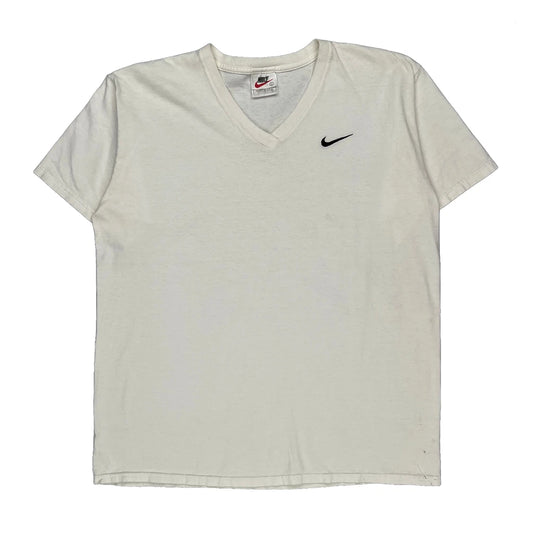 Nike T-Shirt - Large White Cotton