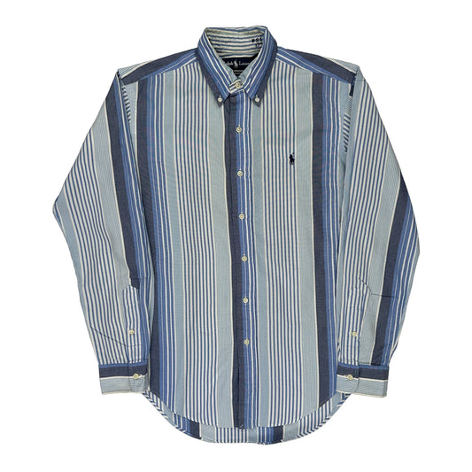 Ralph Lauren Striped Shirt - Small Blue Cotton