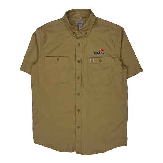 Skillsusa Carhartt Short Sleeve Shirt - Large Khaki Cotton