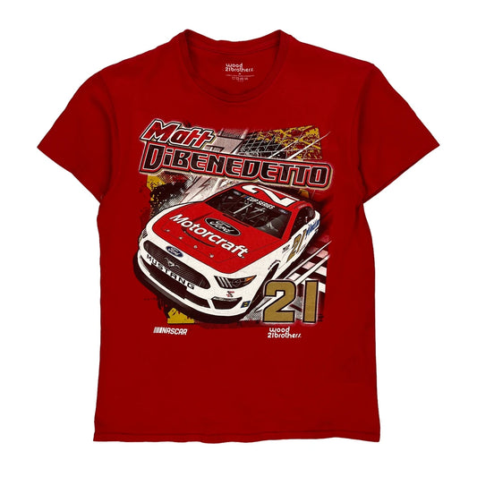 Matt Dibenedetto Wood 21 Brothers Nascar T-Shirt - Medium Red Cotton