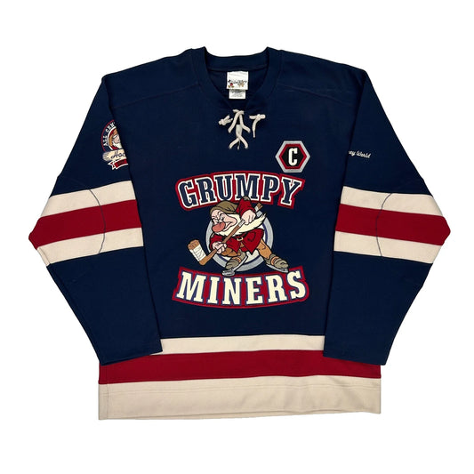 Grumpy Miners Disney Sweatshirt - Medium Blue Polyester