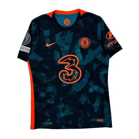 Chelsea Nike 2021/22 Third Football Shirt - Medium Blue Polyester