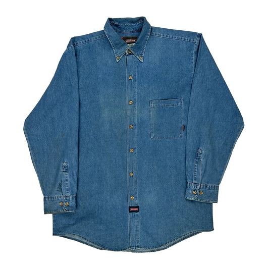 Dickies Denim Shirt - Large Blue Cotton