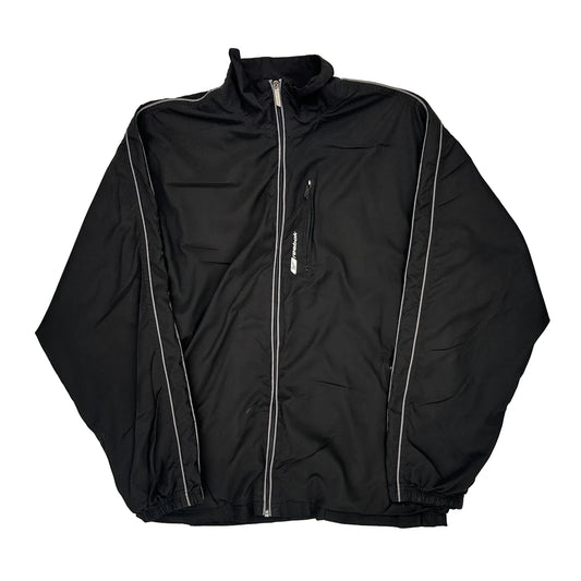 Reebok Windbreaker - Large Black Polyester