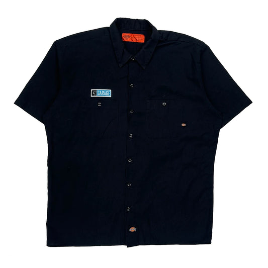 Vintage Dickies Short Sleeve Shirt - XL Black Cotton