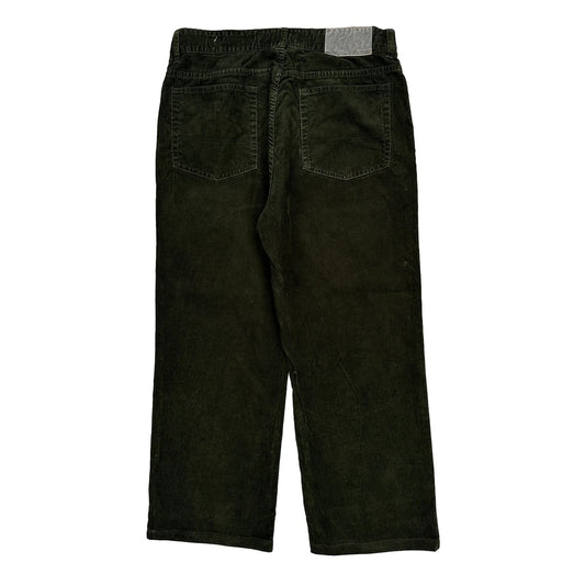 Nautica Cord Trousers - 34″ Waist Green Cotton