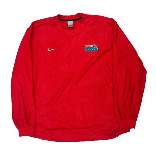 Olympic Peaks Nike Sweatshirt - Large Red Cotton