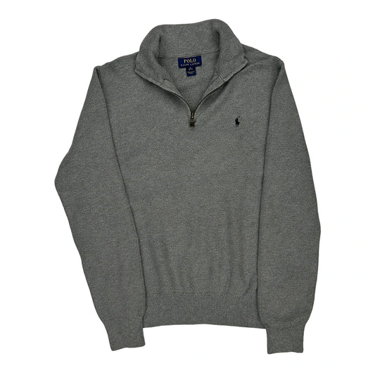 Age 16 Polo By Ralph Lauren 1/4 Zip - XL Grey Cotton