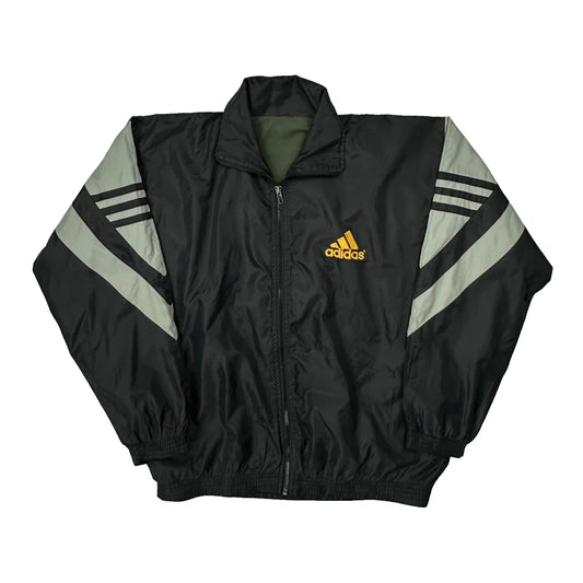 Vintage Adidas Windbreaker - Large Black Polyester