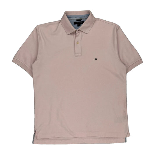 Tommy Hilfiger Polo Shirt - Large Pink Cotton