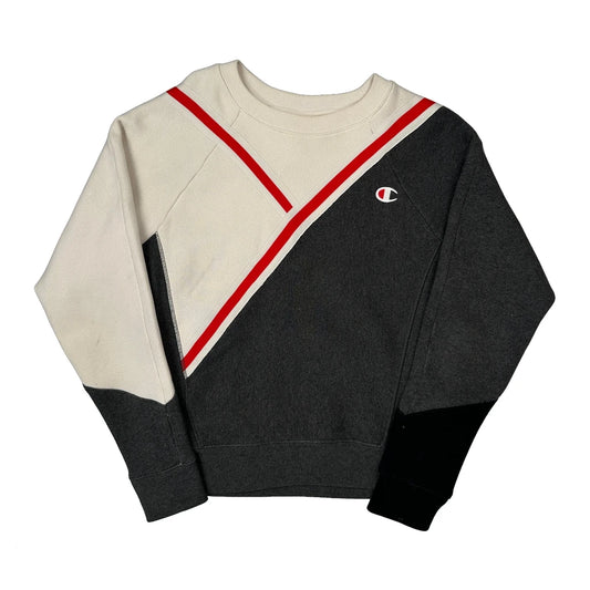 Vintage Reverse Weave Champion Contrast Stitch Sweatshirt - Small Grey Cotton